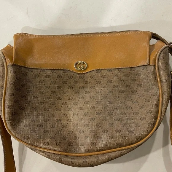 Gucci Vintage 80’s camel cross body handbag - Picture 1 of 8